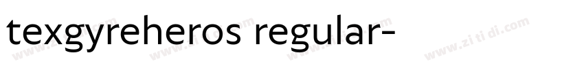 texgyreheros regular字体转换